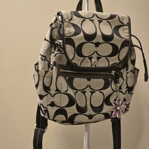 Coach Black and Cream Women's Backpack